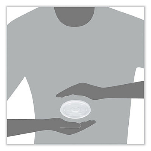 Dart Cold Cup Lids, Fits 8 oz to 32 oz Cold Cups/Containers, Plastic, Translucent, 100/Sleeve, 10 Sleeves/Carton (20SL)