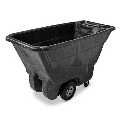 Rubbermaid Commercial 0.5 cu yd Structural Foam Tilt Truck, Standard Duty, 850 lb Capacity, Black (9T14BLA)