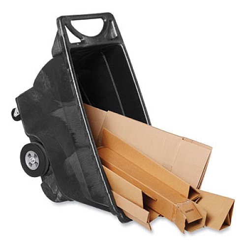 Rubbermaid Commercial 0.5 cu yd Structural Foam Tilt Truck, Standard Duty, 850 lb Capacity, Black (9T14BLA)