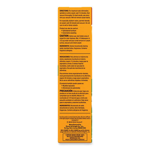 Arm & Hammer Deodorizing Carpet Cleaning Powder, Fresh, 30 oz Box, 6/Carton (3320011538)