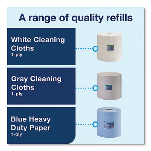 Tork Heavy-Duty Cleaning Cloth, 1-Ply, 12.6" x 912.2 ft, White (530105)