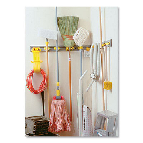 Rubbermaid Commercial Closet Organizer/Tool Holder, 34w x 3.25d x 4.25h, Gray (199300GY)