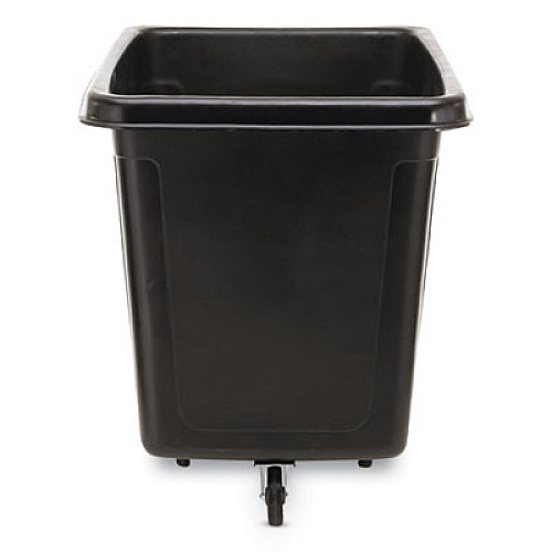 Rubbermaid Commercial Cube Truck, 105 gal, 500 lb Capacity, Plastic, Black (4614BLA)