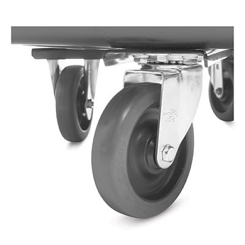 Rubbermaid Commercial Cube Truck, 105 gal, 500 lb Capacity, Plastic, Black (4614BLA)