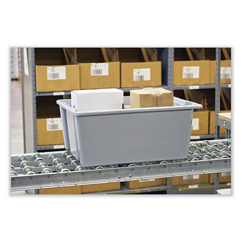 Rubbermaid Commercial Palletote Box, 19 gal, 23.5" x 19.5" x 10", Gray (1731GRA)