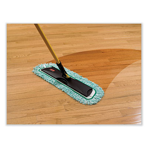 Rubbermaid Commercial HYGEN HYGEN Dust Mop Heads With Fringe, Green, 48", Microfiber (Q449)