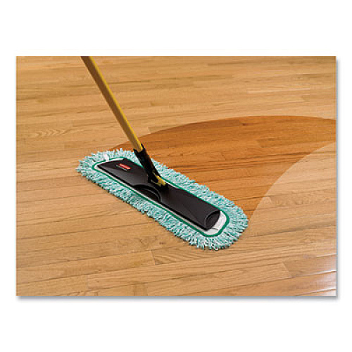Rubbermaid Commercial HYGEN HYGEN Dry Dusting Mop Heads with Fringe, 36", Microfiber, Green (Q438)