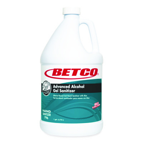Betco Advanced Gel Hand Sanitizer, 1 gal Bottle, Light and Fresh Scent, 4/Carton (7960400)