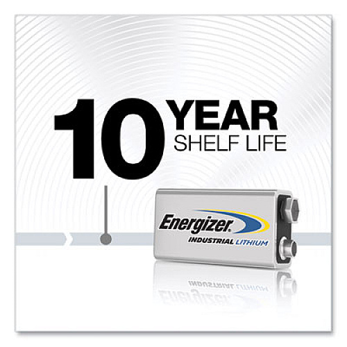Energizer Industrial Lithium 9V Battery, 9 V, 12/Box (LN522)