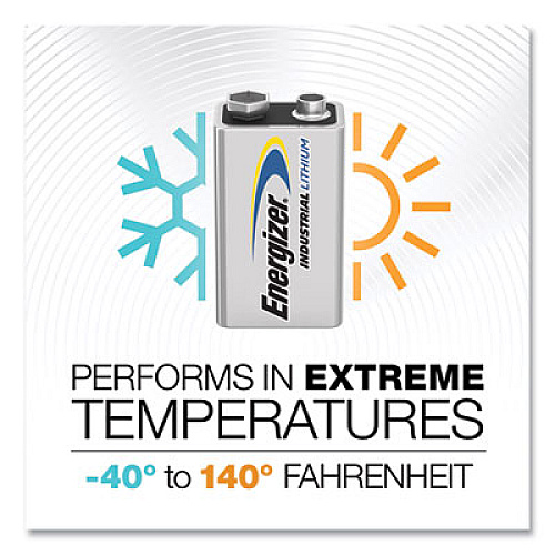 Energizer Industrial Lithium 9V Battery, 9 V, 12/Box (LN522)