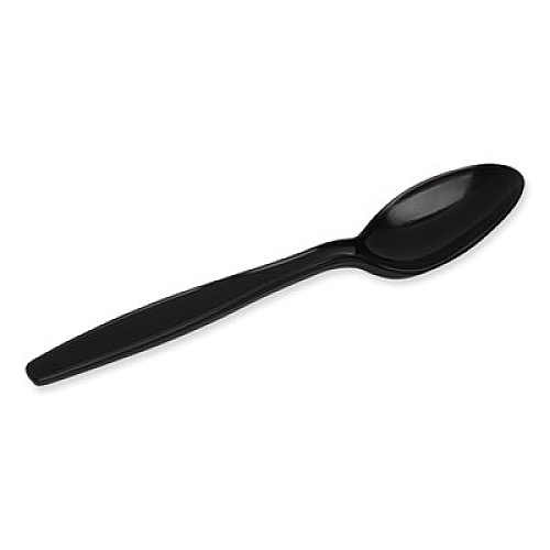 Dixie Individually Wrapped Heavyweight Spoons, Plastic, Black, 1,000/Carton (PTH53C)
