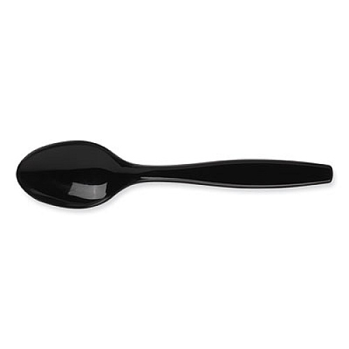 Dixie Individually Wrapped Heavyweight Spoons, Plastic, Black, 1,000/Carton (PTH53C)