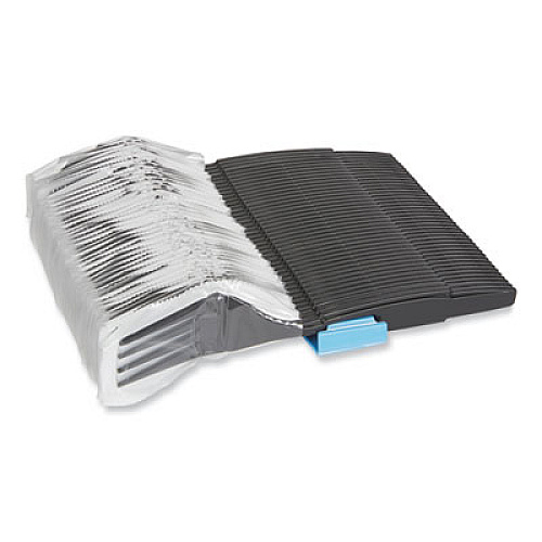 Dixie SmartStock Wrapped Heavyweight Cutlery Refill, Fork, Plastic, Black, 960/Carton (SSWPF5)