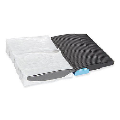 Dixie SmartStock Wrapped Heavyweight Cutlery Refill, Knife, Plastic, Black, 960/Carton (SSWPK5)