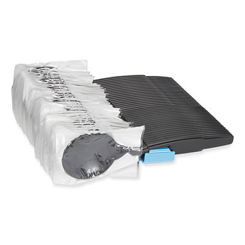 Dixie SmartStock Wrapped Heavyweight Cutlery Refill, Soup Spoon, Plastic, Black, 960/Carton (SSWPS5)