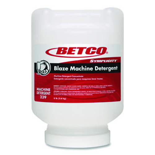 Betco Symplicity Blaze Dish Machine Detergent, Characteristic Scent, 8 lb Jar, 4/Carton (2397300)