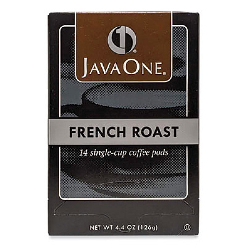 Java One Coffee Pods, French Roast, Single Cup, 14/Box (30800)