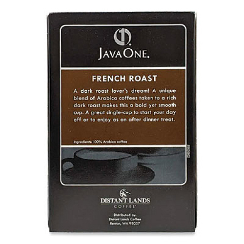 Java One Coffee Pods, French Roast, Single Cup, 14/Box (30800)