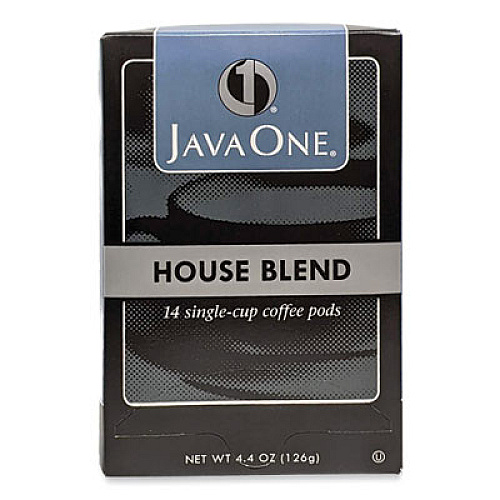 Java One Coffee Pods, House Blend, Single Cup, 14/Box (40300)
