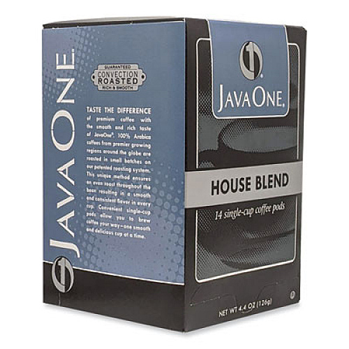 Java One Coffee Pods, House Blend, Single Cup, 14/Box (40300)