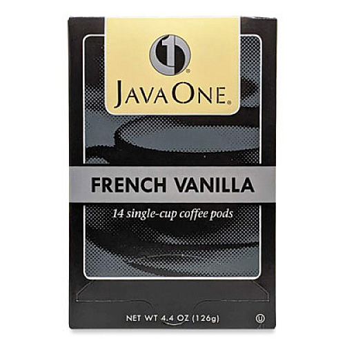 Java One Coffee Pods, French Vanilla, Single Cup, 14/Box (70400)