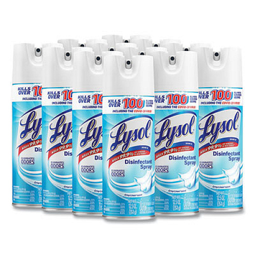 LYSOL Brand Disinfectant Spray, Crisp Linen Scent, 12.5 oz Aerosol Spray (74186EA)