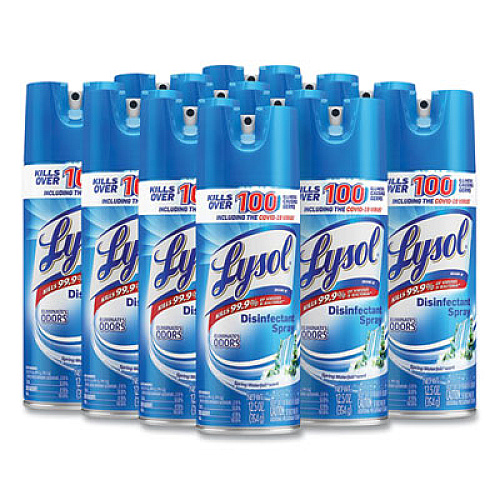 LYSOL Brand Disinfectant Spray, Spring Waterfall Scent, 12.5 oz Aerosol Spray (02845EA)