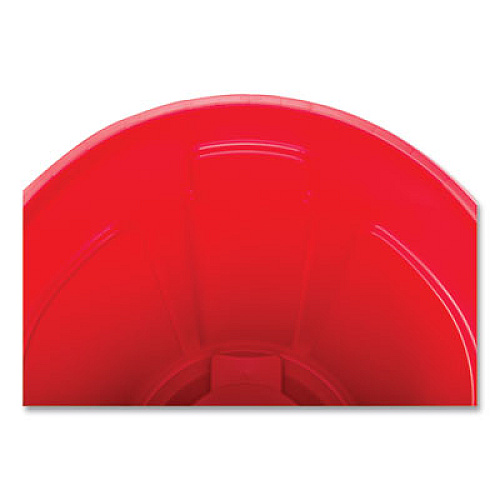 Rubbermaid Commercial Vented Round Brute Container, 55 gal, Plastic, Red, 3/Carton (FG265500RED)