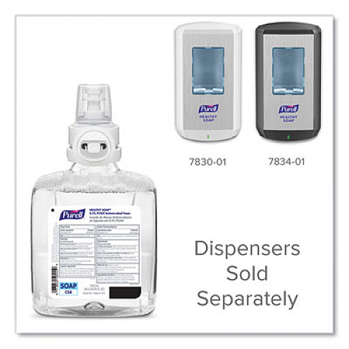 PURELL Healthcare HEALTHY SOAP 0.5% PCMX Antimicrobial Foam Refill, For CS8 Dispensers, Light Floral Scent, 1,200 mL, 2/Carton (787802CT)