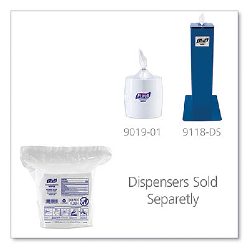 PURELL Hand Sanitizing Wipes, 3-Ply, 8.25 x 14.06, Fresh Citrus Scent, White, 1,700 Wipes/Pouch, 2 Pouches/Carton (921702)