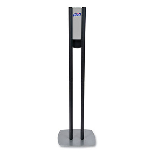 PURELL ES8 Hand Sanitizer Floor Stand with Dispenser, 1,200 mL, 13.5 x 5 x 28.5, Graphite/Silver (7218DS)