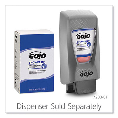 GOJO SHOWER UP Soap and Shampoo, Pleasant Scent, 2,000 mL, 4/Carton (7230)