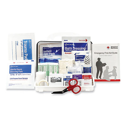 First Aid Only ANSI 2021 First Aid Kit for 10 People, 76 Pieces, Plastic Case (91322)