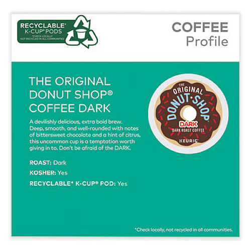The Original Donut Shop DARK K-Cups, Regular Extra Bold, 48/Box (5000355634)
