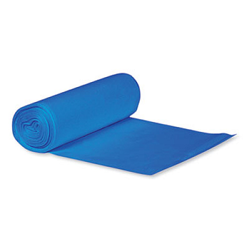 Heritage Healthcare Biohazard Printed Can Liners, Biohazard Infectious Waste, 30 gal, 1.3 mil, 30" x 43", Blue, Flat Pack, 200/Carton (A6043PX)