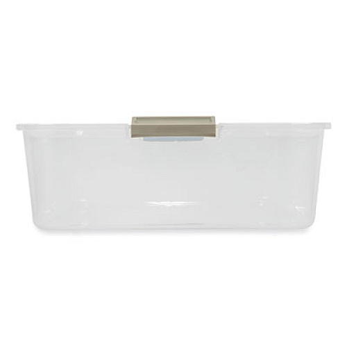 IRIS 50 Qt. Latch Lid Underbed Storage Box, 17.75" x 32.5" x 6.5", Clear (100118)