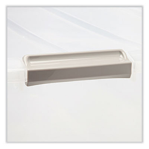 IRIS 50 Qt. Latch Lid Underbed Storage Box, 17.75" x 32.5" x 6.5", Clear (100118)