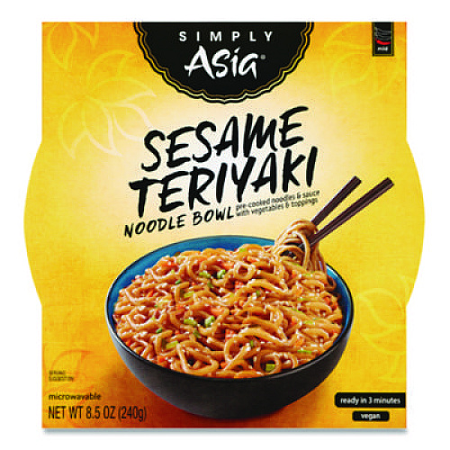 McCormick Simply Asia Sesame Teriyaki Noodle Bowl, 8.5 oz, 6/Carton (THA00086)
