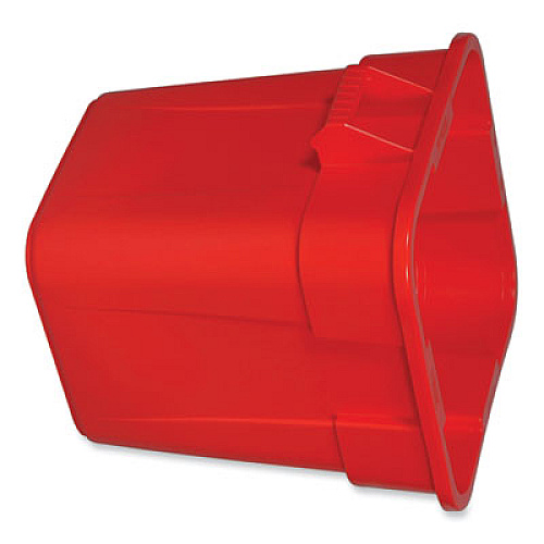 Rubbermaid Commercial Square Brute Container, 28 gal, Polyethylene, Red, 6/Carton (FG352600RED)