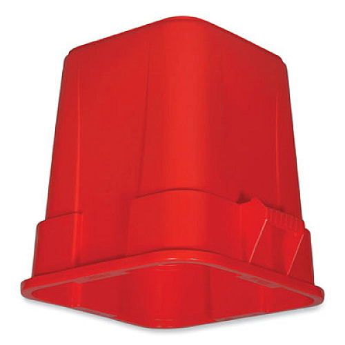 Rubbermaid Commercial Square Brute Container, 28 gal, Polyethylene, Red, 6/Carton (FG352600RED)