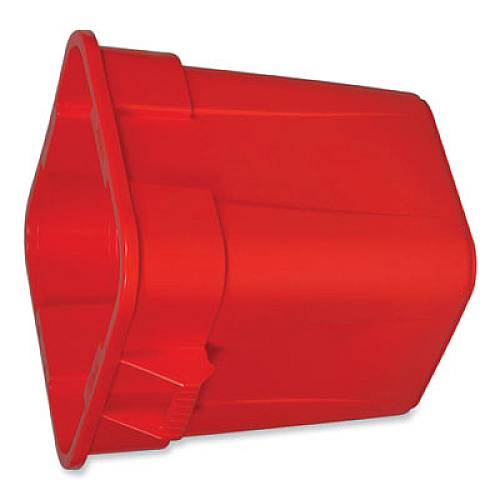 Rubbermaid Commercial Square Brute Container, 28 gal, Polyethylene, Red, 6/Carton (FG352600RED)