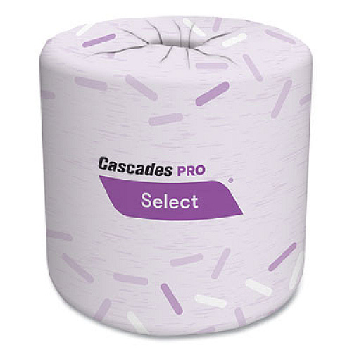 Cascades PRO Select Standard Bath Tissue, Septic Safe, 2-Ply, White, 500 Sheets/Roll,  80 Rolls/Carton (B211)