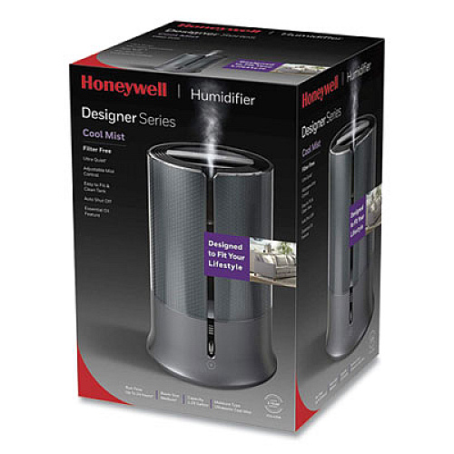 Honeywell Filter Free Ultrasonic Cool Mist Humidifier, 1.25 gal Tank Capacity, 8.8 x 8.8 x 13.2, Black (HUL430B)