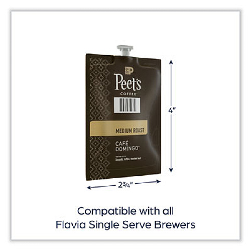 Peet's Coffee & Tea FLAVIA Ground Coffee Freshpacks, Cafe Domingo Blend, 76/Carton (LPC00262)