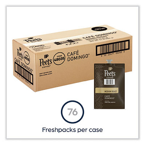 Peet's Coffee & Tea FLAVIA Ground Coffee Freshpacks, Cafe Domingo Blend, 76/Carton (LPC00262)