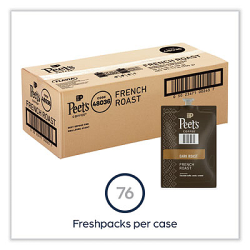 Peet's Coffee & Tea FLAVIA Ground Coffee Freshpacks, French Roast, 76/Carton (LPC00263)