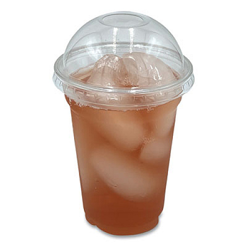 Boardwalk PET Cold Cup Dome Lids, Fits 9 oz to 10 oz Cold Cups, Plastic, Clear, 100/Pack (PET910DOMEPK)