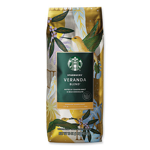 Starbucks Veranda Blend Coffee, Whole Bean, 1 lb Bag, 6 Bags/Carton (12523486CT)