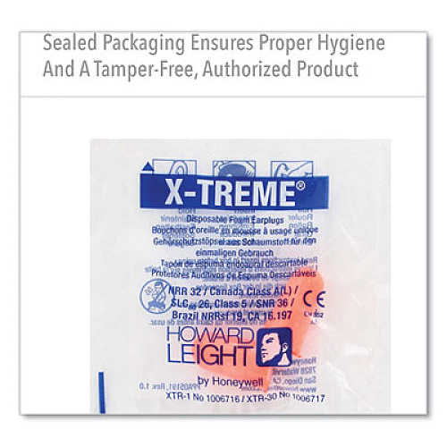 Howard Leight by Honeywell X-TREME Uncorded Disposable Earplugs, Uncorded, One Size Fits Most, 32 dB, Orange, 2,000/Carton (XTR1)