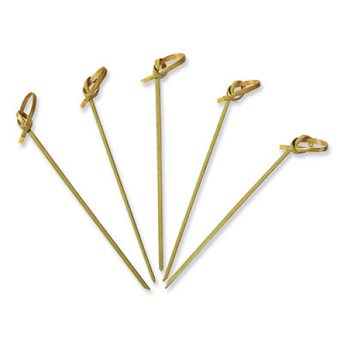 AmerCareRoyal Knotted Bamboo Pick, Paper, 4.5", Natural, 100/Pack, 10 Packs/Carton (R805)
